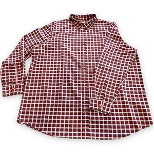 Foundry Supply Red Flannel Plaid Shirt 2XLT Big & Tall Long Sleeve Casual Career